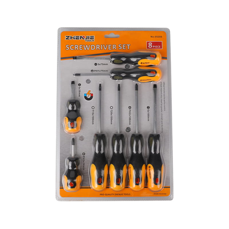 8-delige Phillips Torx CRV-schroevendraaierset met gleuf