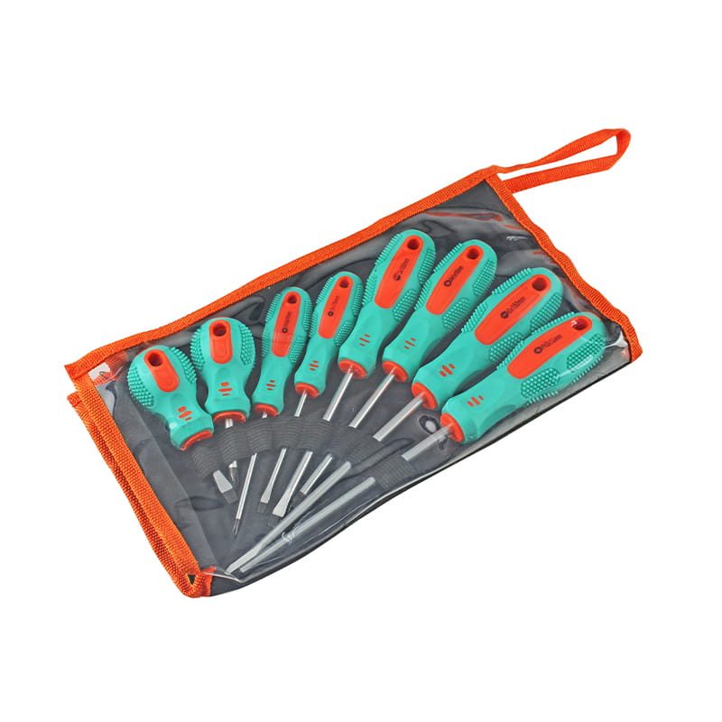 8-delige #2x38-#0x75-#1x100-#2x150mm gleuf- en kruiskop geïsoleerde schroevendraaierset