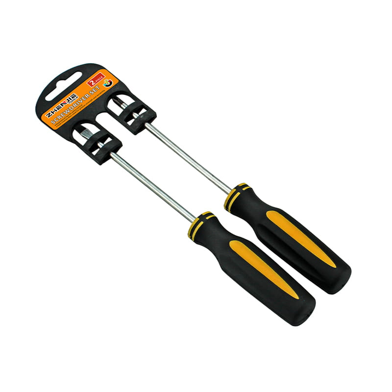 2 stuks gemagnetiseerde tip gleufkopschroevendraaierset