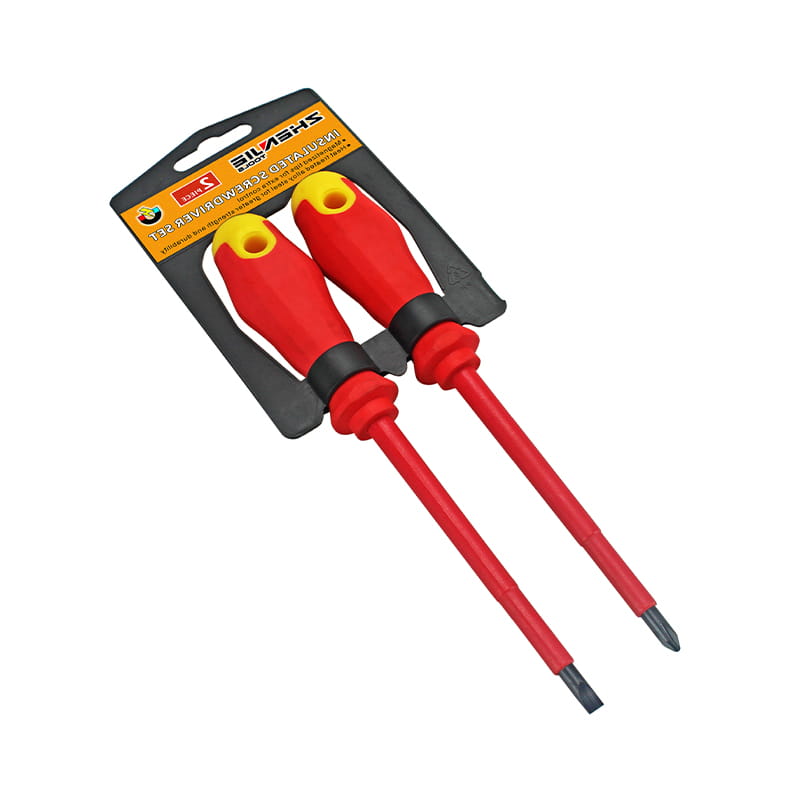 2-delige plastic hangerverpakking CRV geïsoleerde schroevendraaierset
