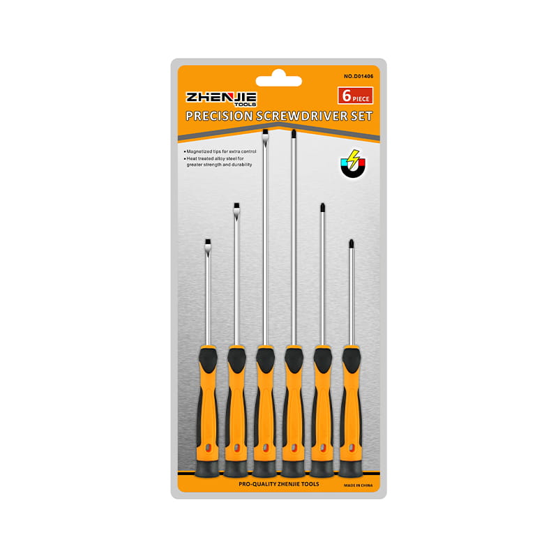 6-delige Phillips Torx-precisieschroevendraaierset met lang blad
